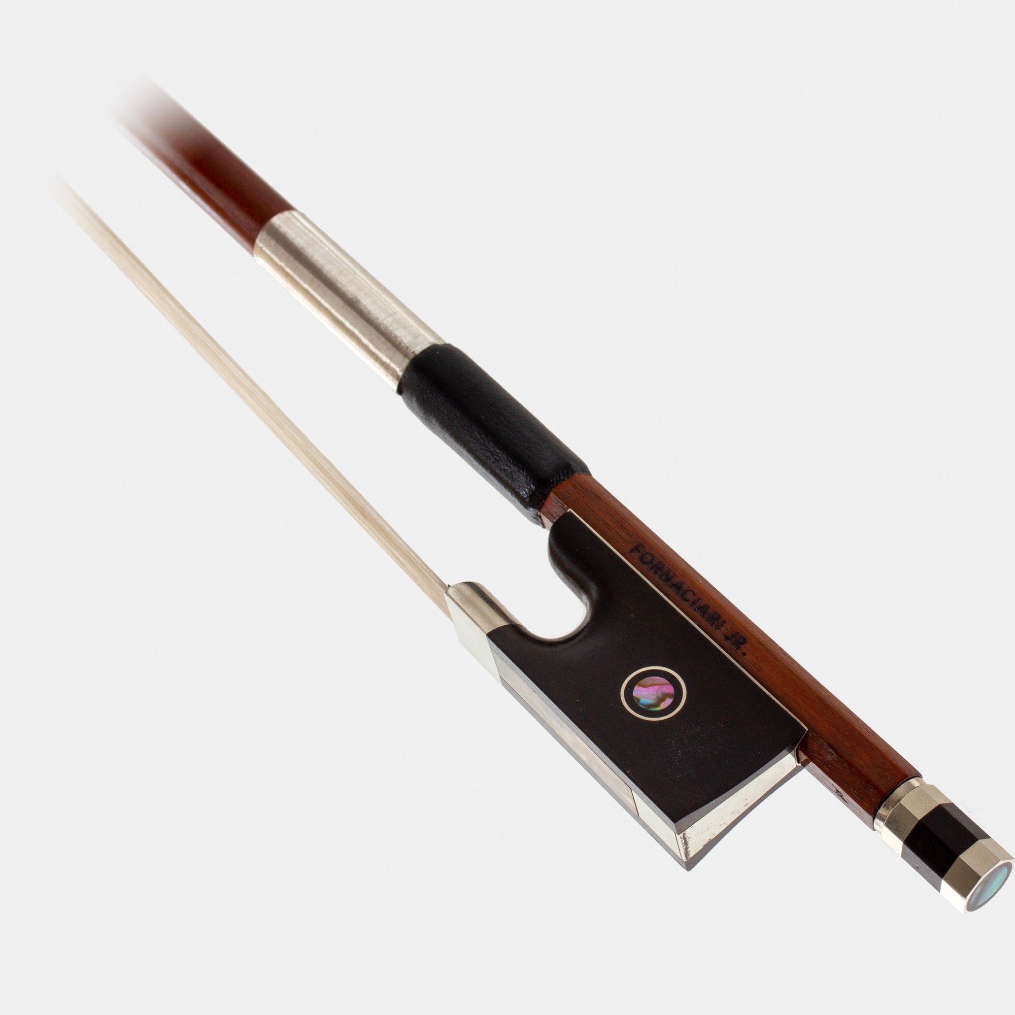 Nickel Fully-Mounted Pernambuco Violin Bow