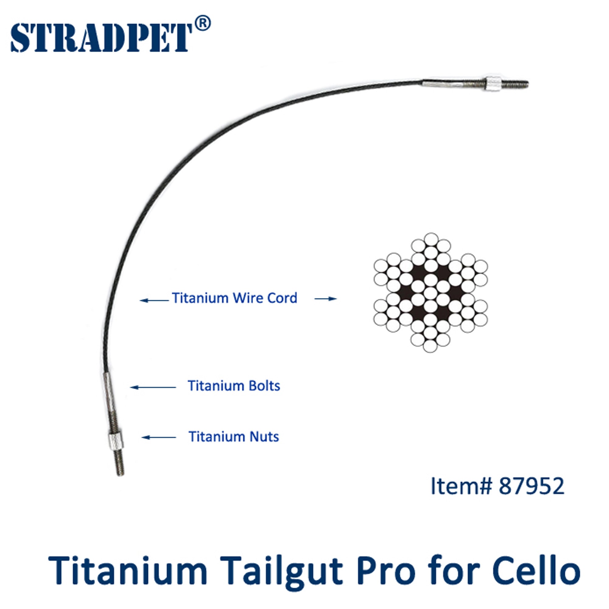 Titanium Tailgut Pro for Cello