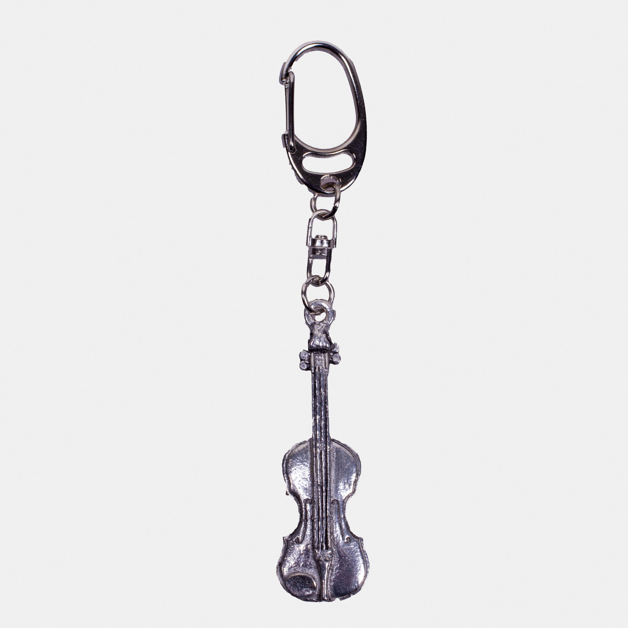 Pewter Violin Keyring